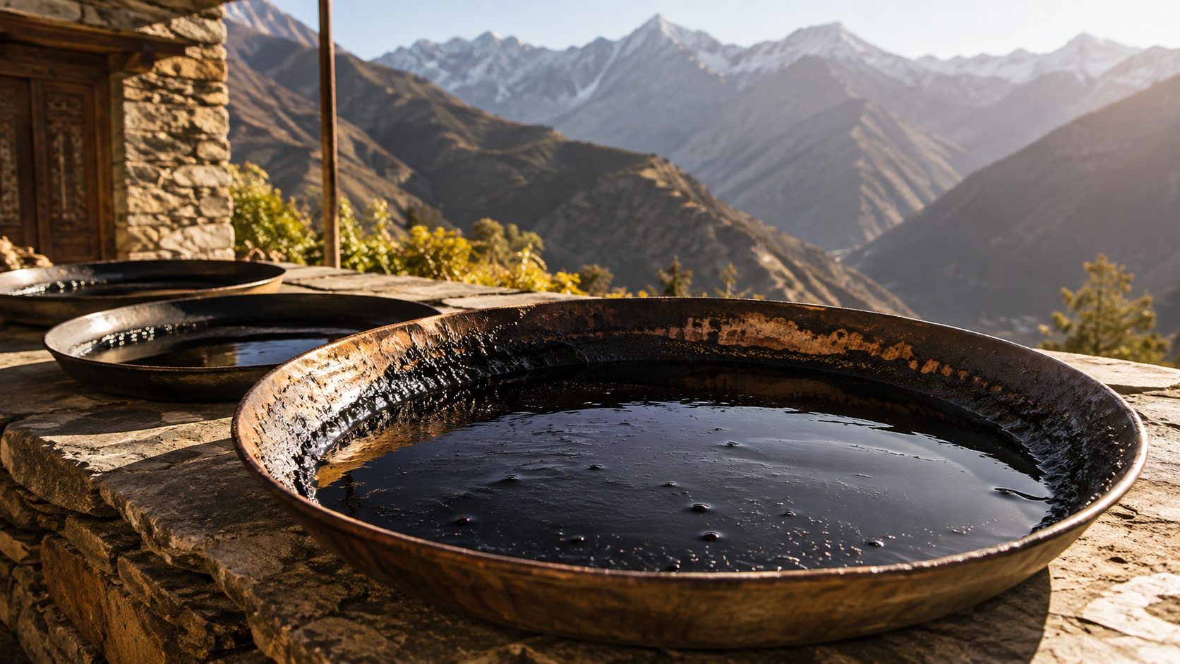 Sun-lit Himalayan purification setting